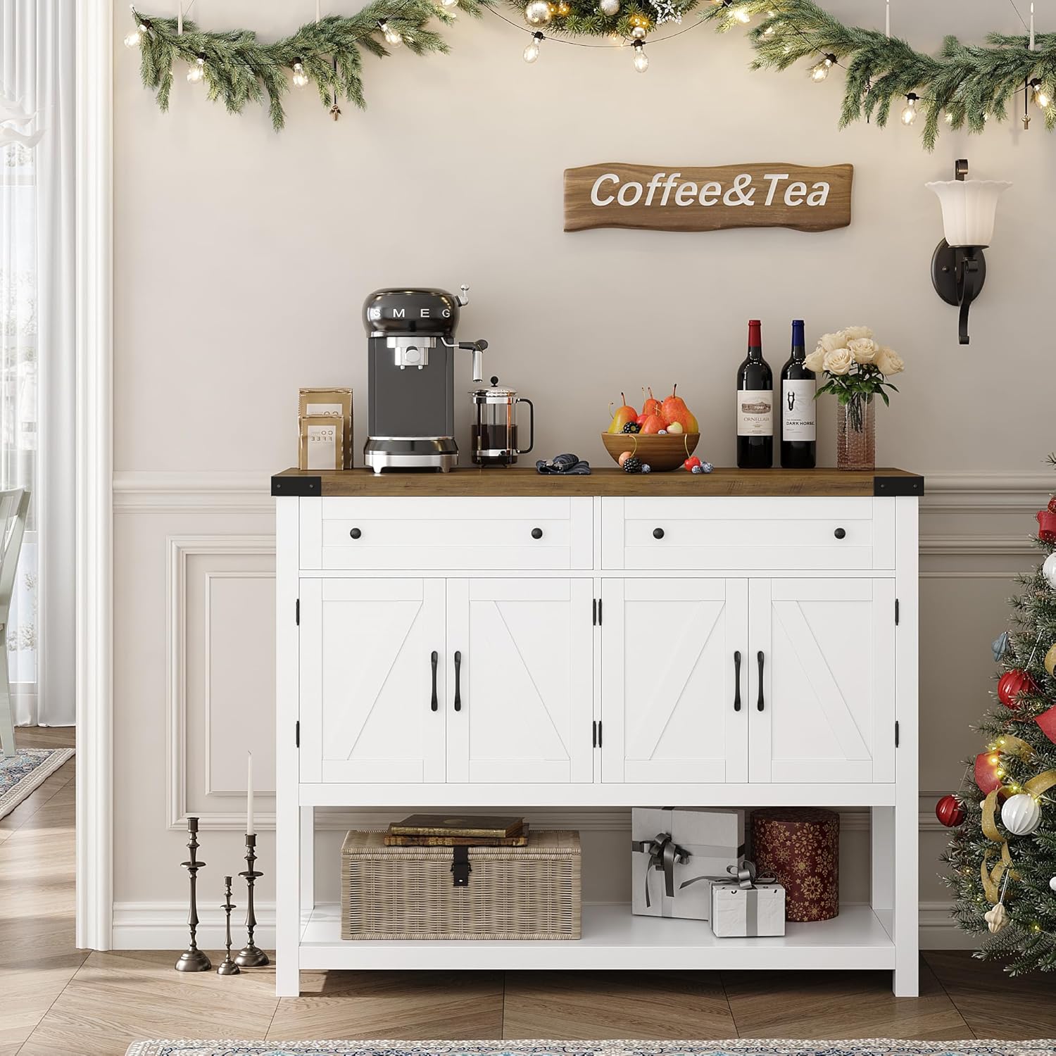 HOSTACK Buffet Sideboard Cabinet Shelf
