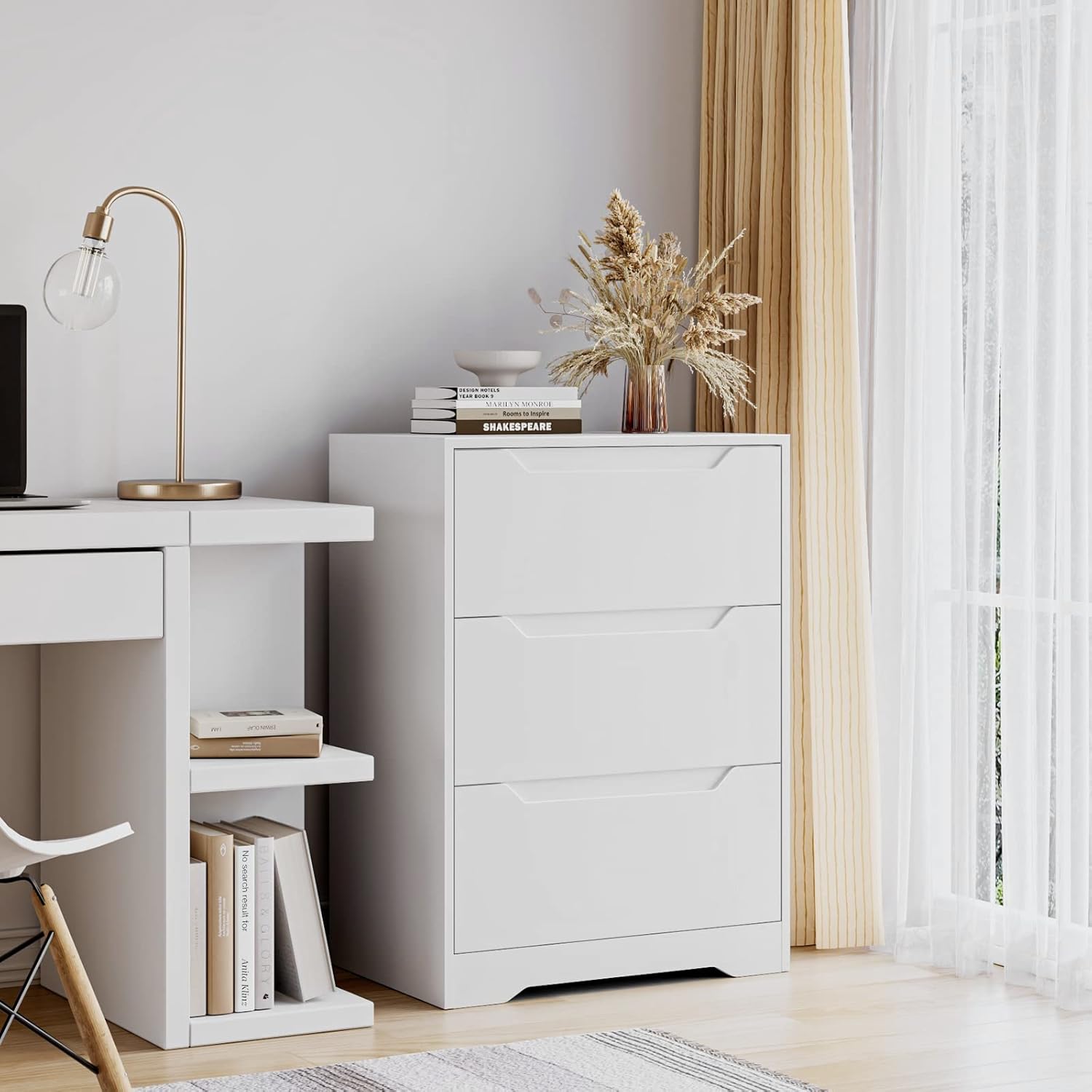 HOSTACK Dresser Drawers Storage Nightstand