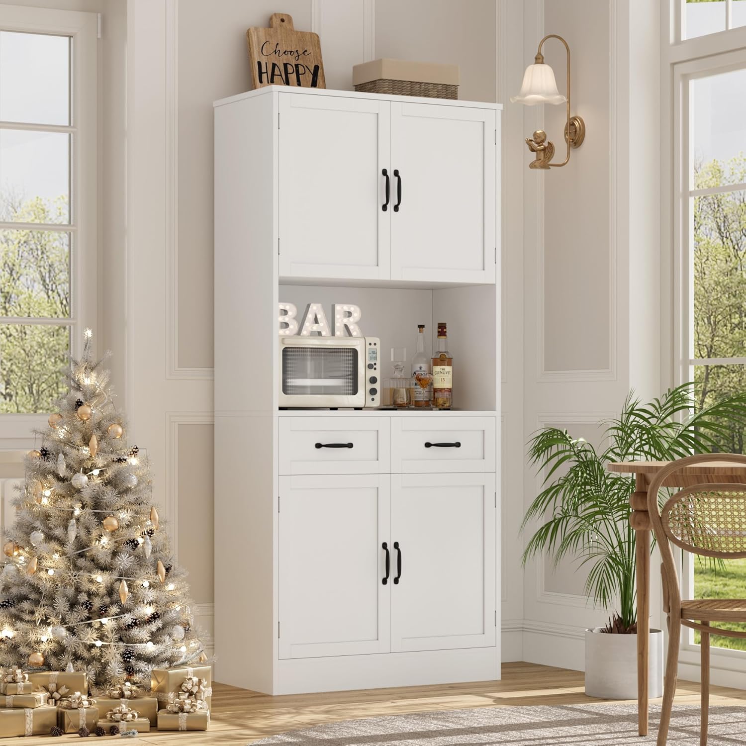 HOSTACK Kitchen Microwave Sideboard Cupboard