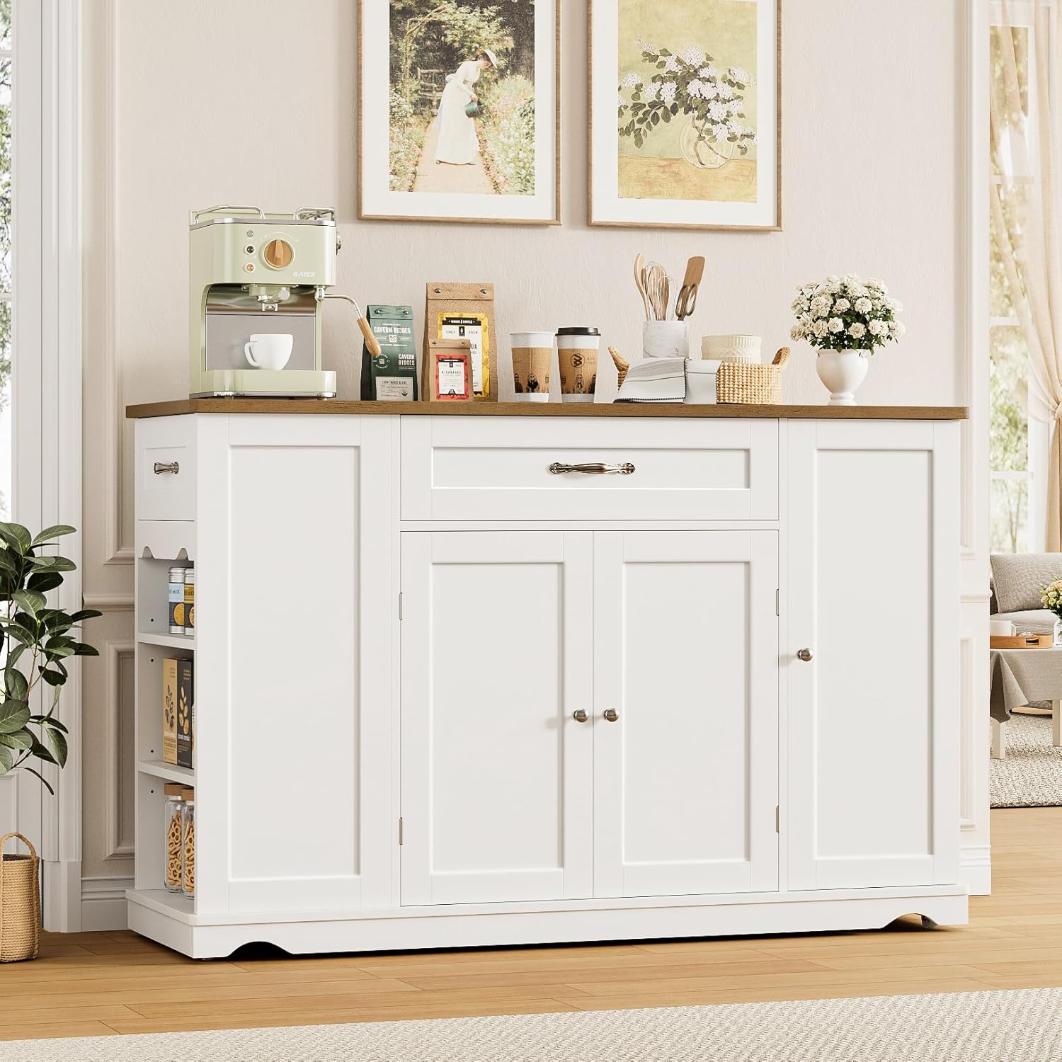 HOSTACK Kitchen Storage Adjustable Sideboard
