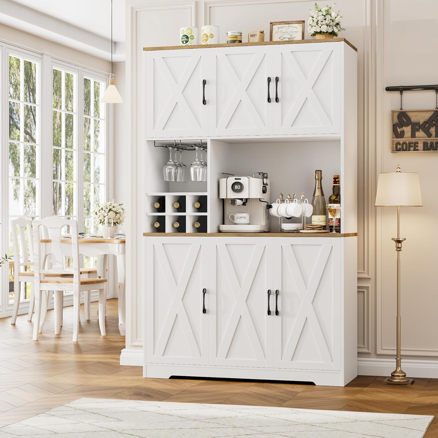 HOSTACK Kitchen Storage Microwave Farmhouse